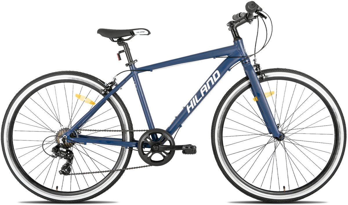 Hiland Stadsfiets en Hybride Fiets - 28 Inch (700C) - 7 Speed - Unisex Fiets voor Woon-werkverkeer Fiets kopen online