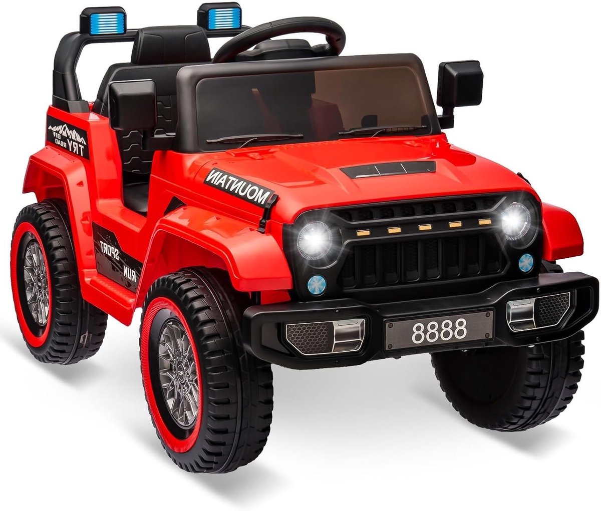 hoerfuriy elektrische kinderauto elektrische auto 12 v voor kinderen met afstandsbediening 2 4 g bluetooth muziek claxon en led koplampen voor kinderen van 3 6 jaar rood