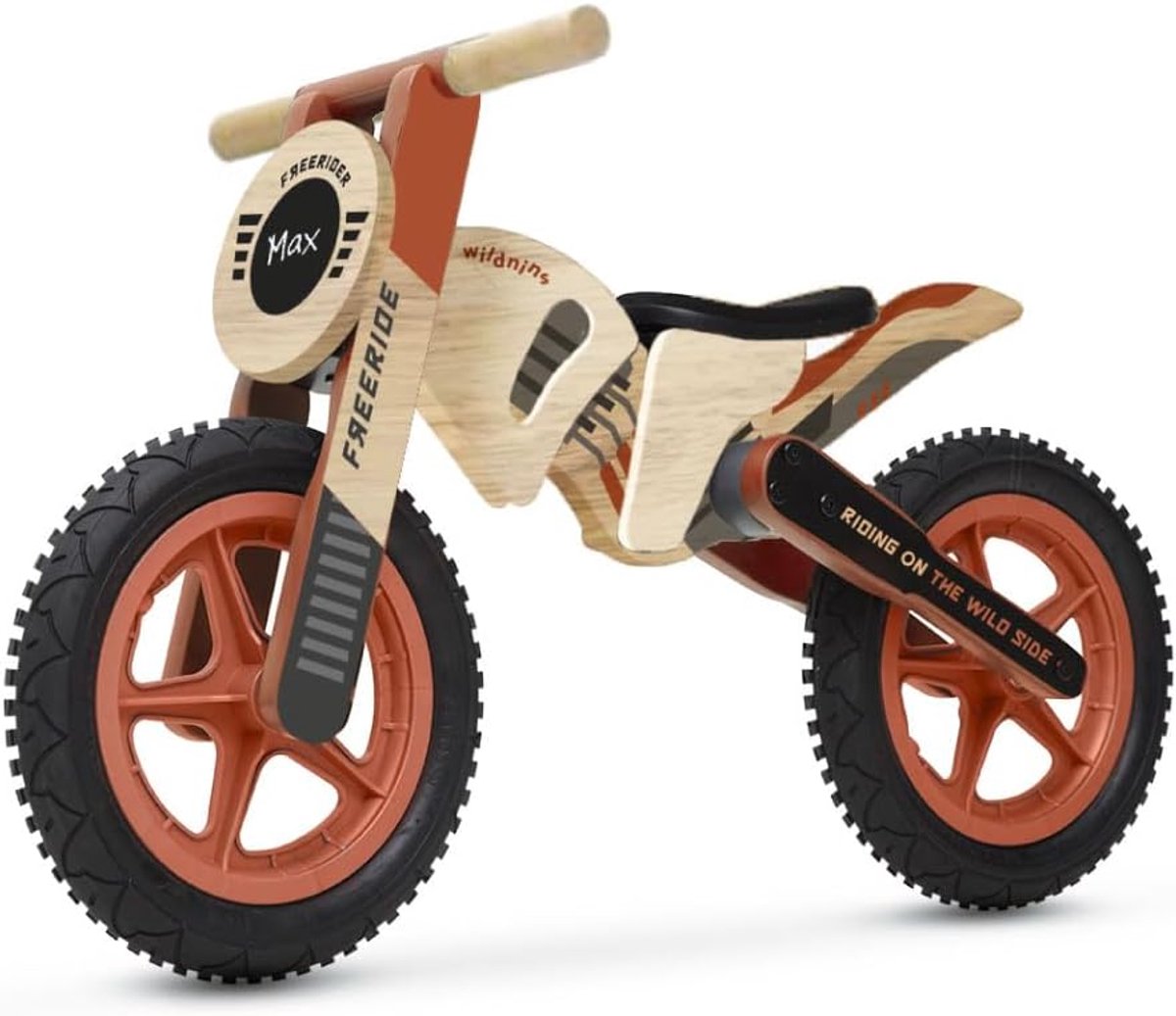 houten loopfiets voor kinderen vanaf 3 jaar verstelbaar zadel 30 5 cm wielen