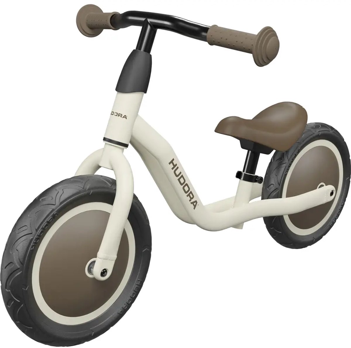 hudora loopfiets cruisy 10 inch mocha kinderfiets verstelbaar
