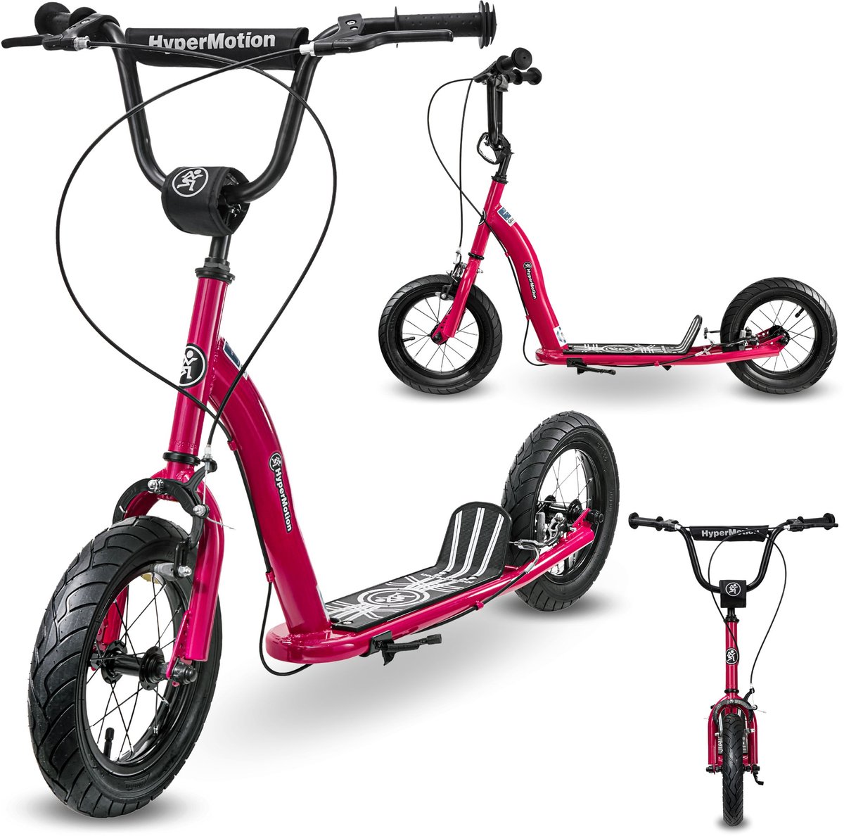 HyperMotion RUBY 12.2 Kinderstep met Luchtbanden 12 Inch – Verstelbaar – Fuchsia/Magenta Step kopen online