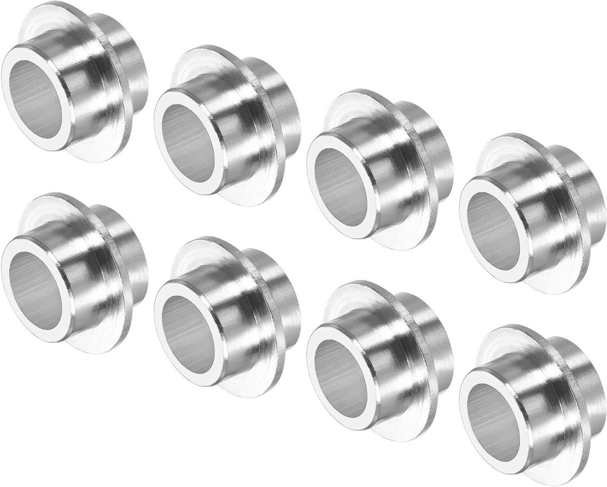 inline as bushings en spacers voor skates 8 pack aluminium wielcentra zilver voor optimale prestaties en stabiliteit