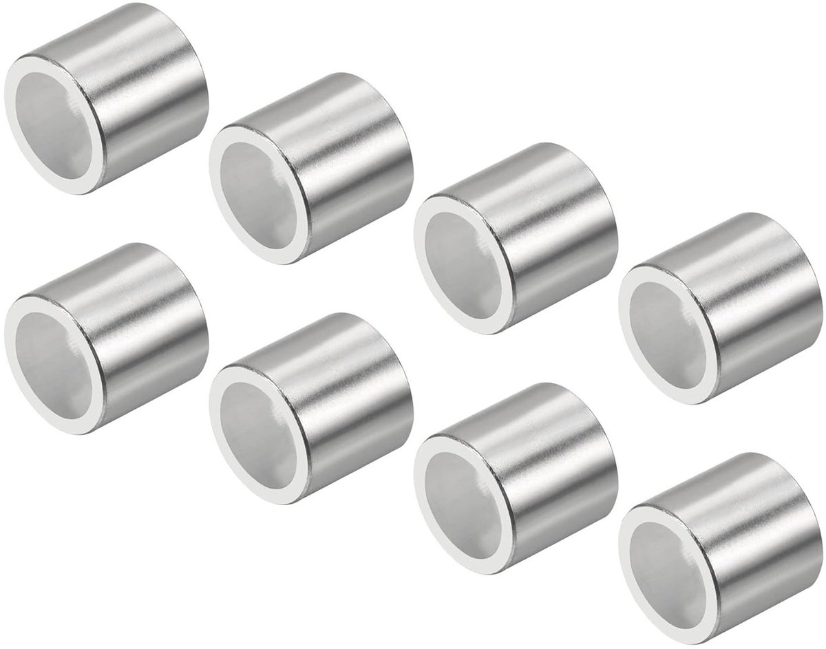 inline shaft bearing spacers voor skates 8 stuks aluminium speed spacer hardware voor 8mm as zilver en duurzaam