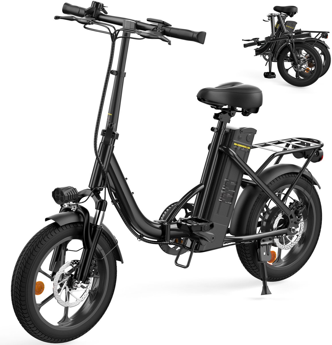 iScooter U4 16-inch Opvouwbare Elektrische Fiets – 36V 10,4Ah Accu, 56-88 km Actieradius, 25 km/u, Stadsfiets met zadel Fiets (elektrisch) kopen online