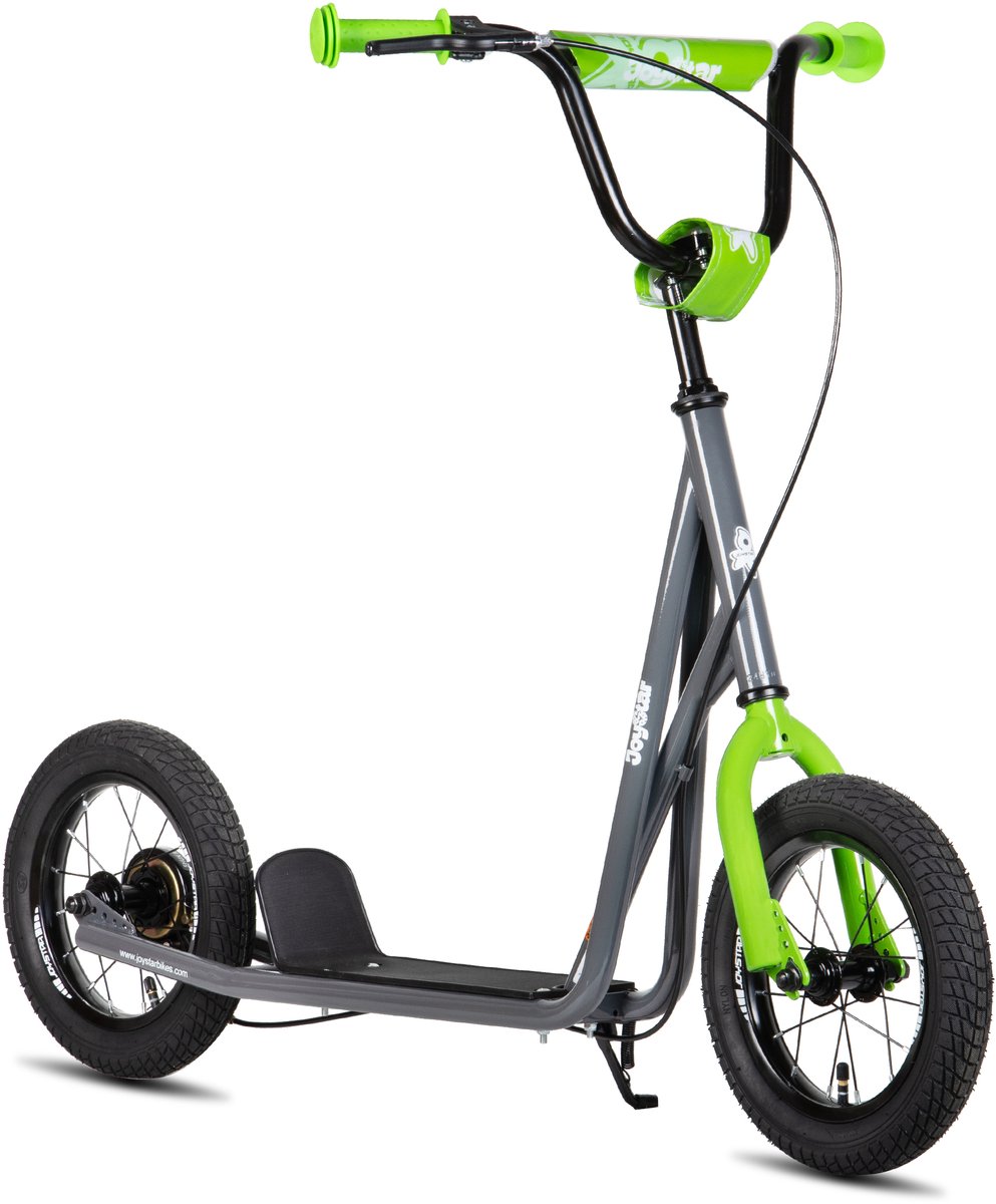 joystar blaster step met 12 inch luchtbanden voor kinderen vanaf 5 jaar tieners volwassenen verstelbaar stuur grijs