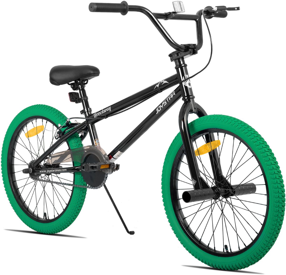 joystar brockway bmx fiets 24 inch handrem remmen achter v brake pegs groen geschikt voor buitenactiviteiten in de lente