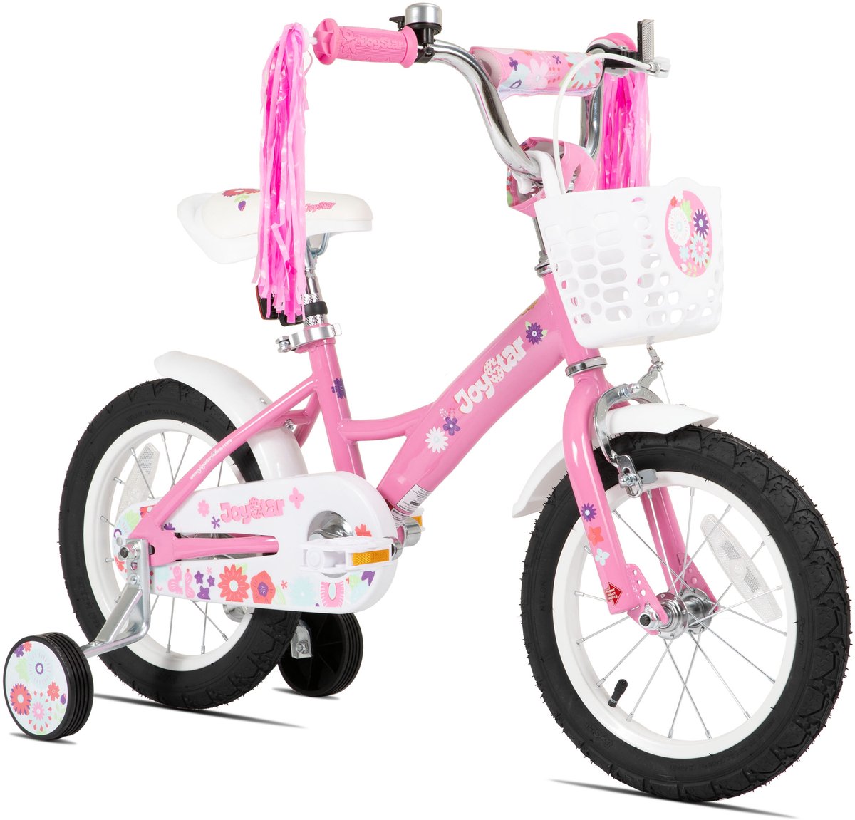 JOYSTAR Little Violet Kinderfiets voor Meisjes - 12 Inch - Met Stuurslingers - Roze Kinderfiets kopen online
