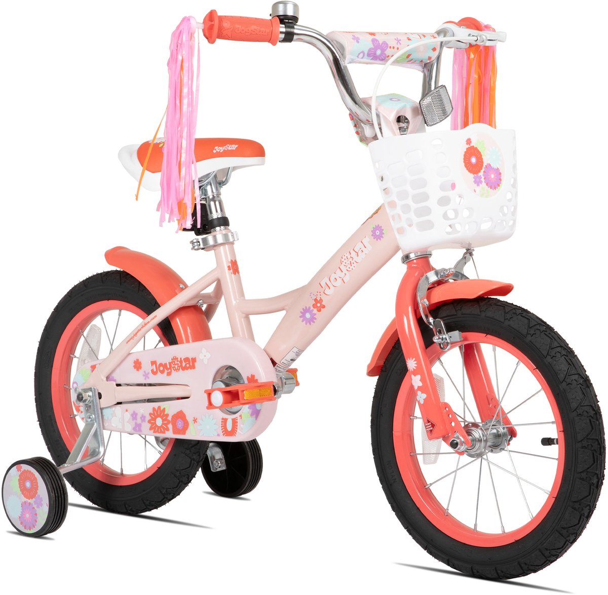 JOYSTAR Little Violet Kinderfiets voor Meisjes - 16 Inch - Met Stuurslingers - Oranje Kinderfiets kopen online
