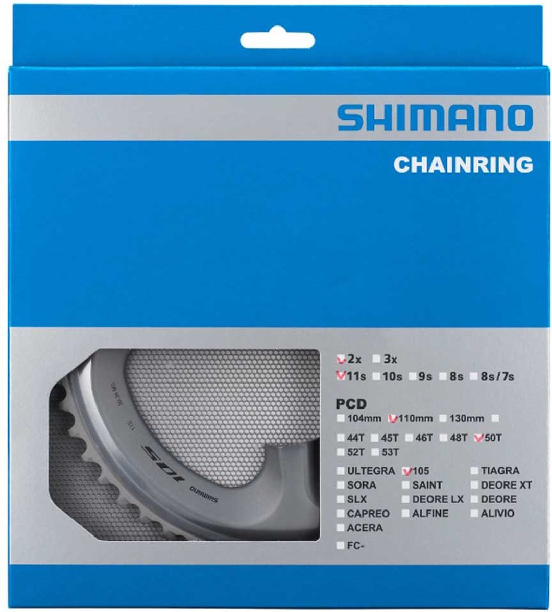 Kettingblad 50T Shimano 105 FC-R7000 - Zilver Fiets kopen online