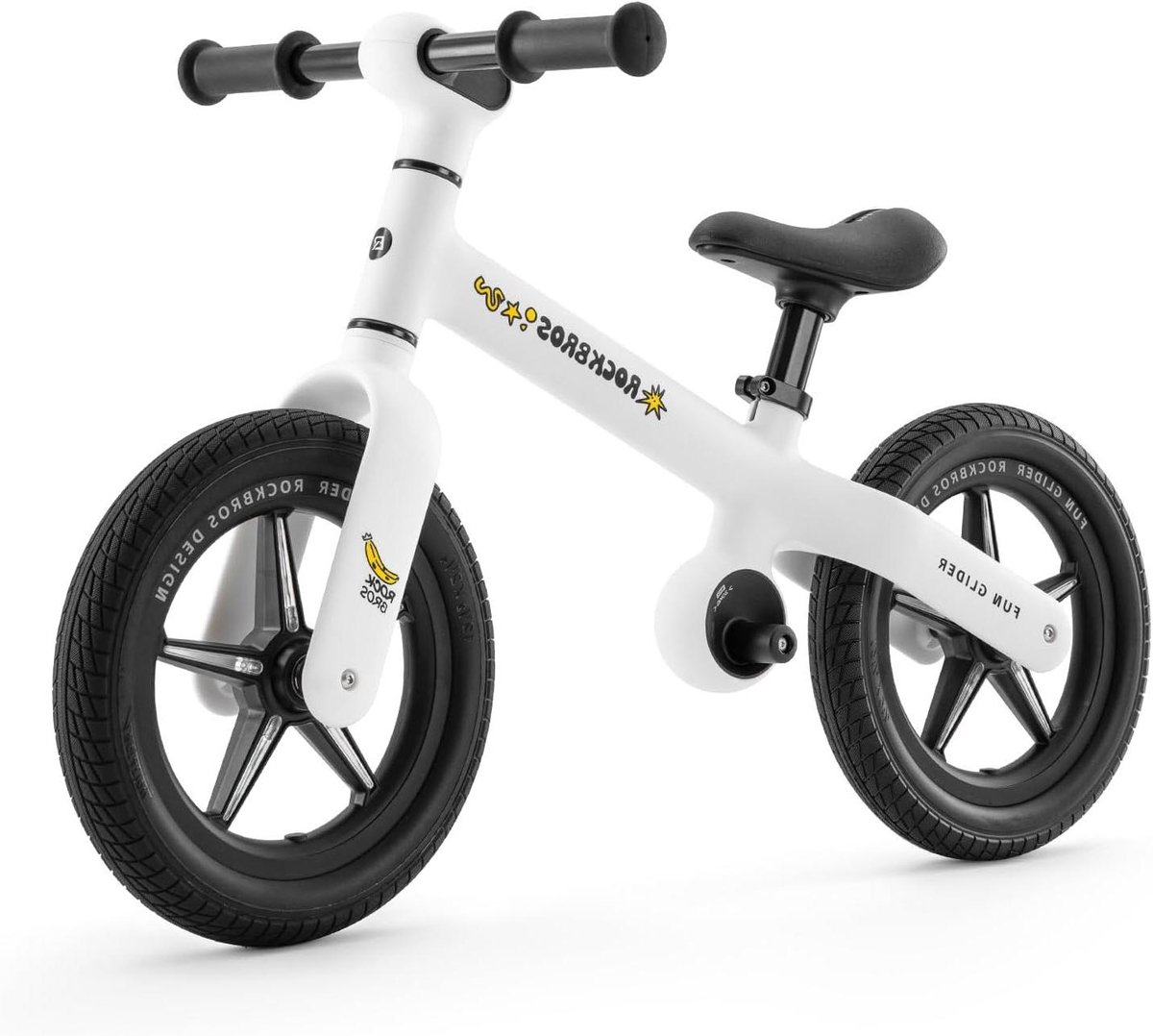 Kinder Loopfiets - Balansfiets Peuter - Motoriek Ontwikkelen - Lichtgewicht Frame - 12 Inch - Wit Kinderfiets kopen online