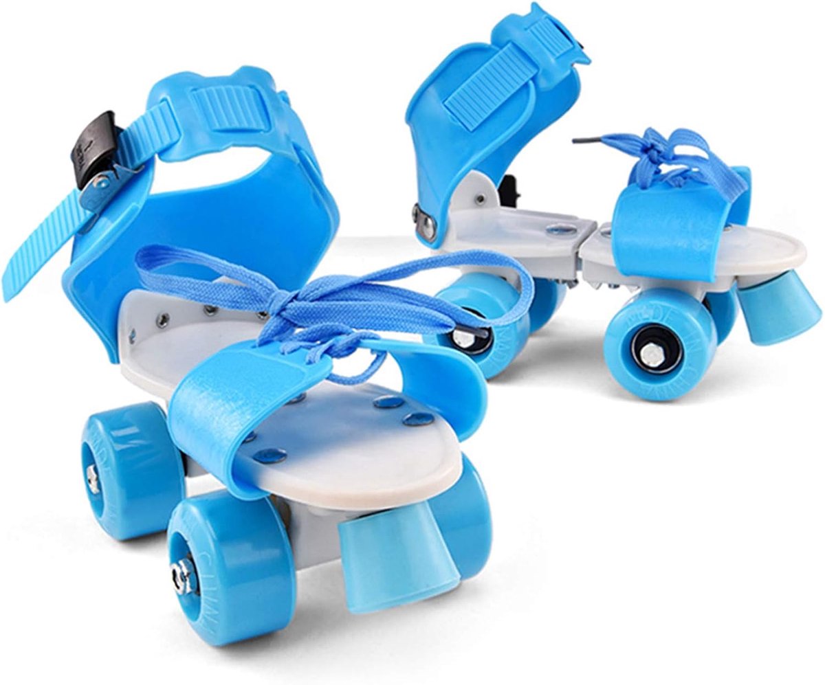 Kinder Rolschaatsen - Dubbele Wielen Skates - Beginners Leren - Verstelbare Maat Systeem - 18-23 Cm - Blauw Rolschaatsen kopen online