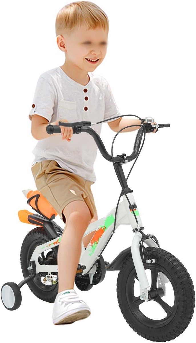 Kinderfiets 12 inch - Loopfiets Kinderen - Leren Fietsen - Afneembare Zijwielen - 12 Inch - Blauw Kinderfiets kopen online
