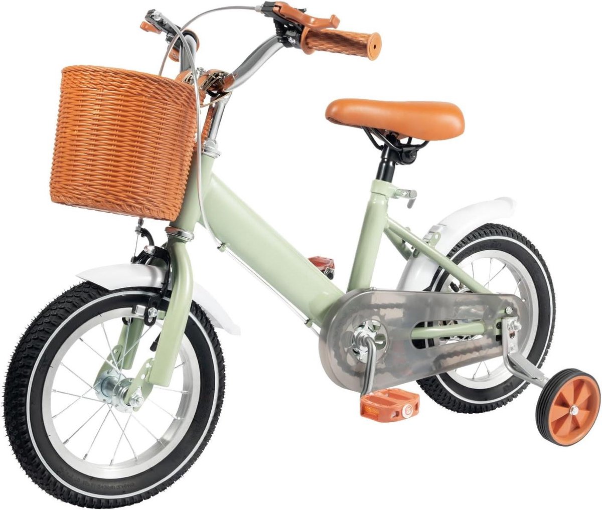 Kinderfiets 12 inch - Loopfiets met steunwielen - Leren fietsen - Dubbel remsysteem - Tot 40 kg - Groen Kinderfiets kopen online