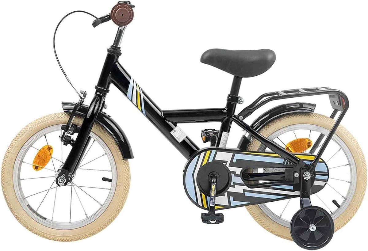 Kinderfiets 14 Inch - Klassieke Kinderfiets - Actief Buiten Spelen - Verstelbaar Stuur Zadel - 14 Inch Wielmaat - Zwart Kinderfiets kopen online