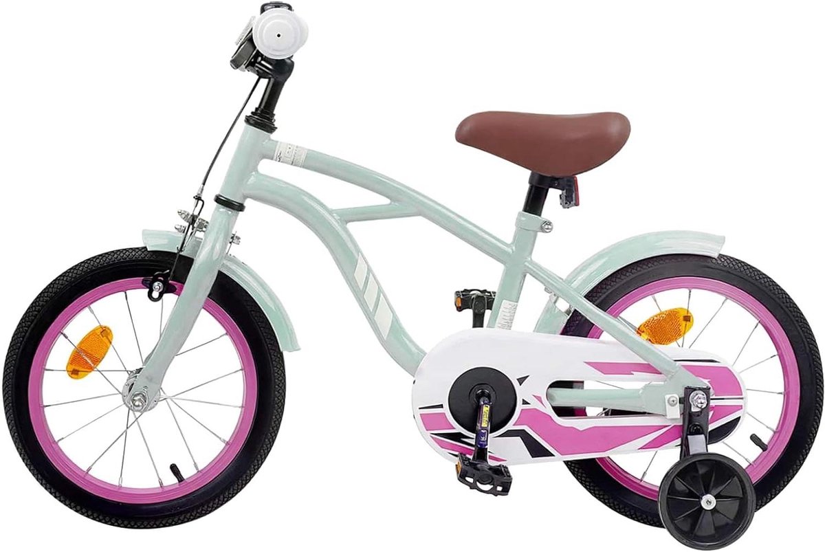 Kinderfiets 16 Inch - Jeugdfiets Kinderloopfiets - Avontuurlijk Fietsen - Verstelbaar Stuur en Zadel - 16 Inch - Lichtgroen Kinderfiets kopen online