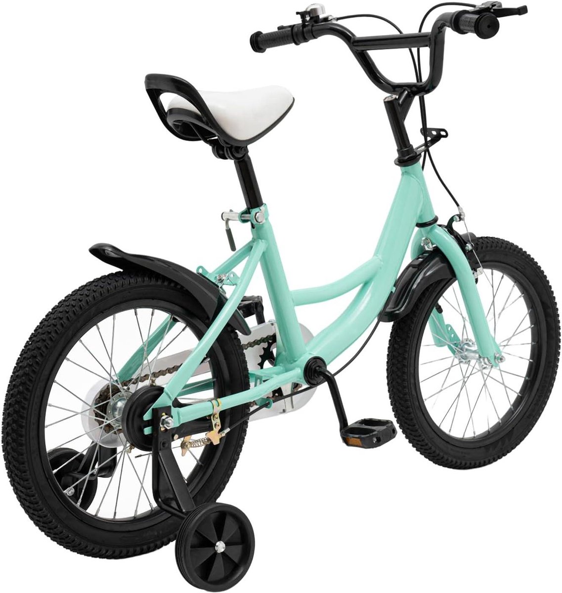 Kinderfiets 16 Inch - Jongensfiets Meisjesfiets - Buiten Fietsen - Afneembare Zijwielen - 16 Inch - Groen Kinderfiets kopen online