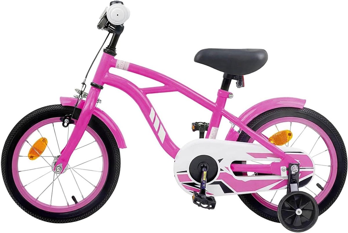 Kinderfiets 16 Inch - Jongensfiets Meisjesfiets - Leren Fietsen - Verstelbaar Zadel Stuur - 16 inch - Donkerroze Kinderfiets kopen online