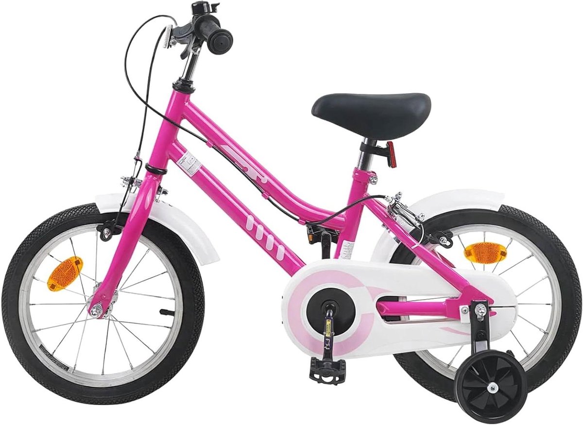 kinderfiets 16 inch meisjesfiets peuterfiets buiten fietsen klassiek design stevige bouw 16 inch roze wit