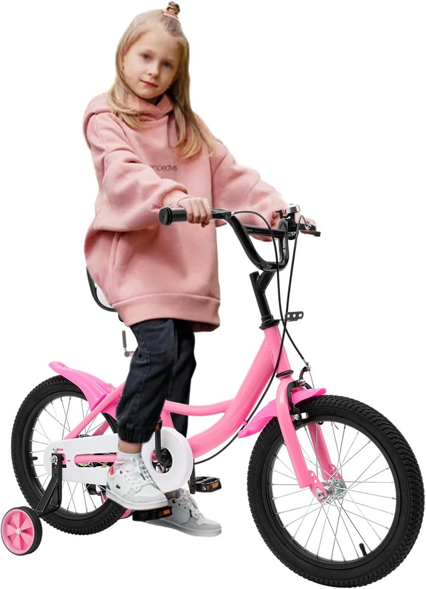 Kinderfiets 16 inch Verstelbaar met Zijwieltjes vanaf 4 Jaar Kinderfiets kopen online