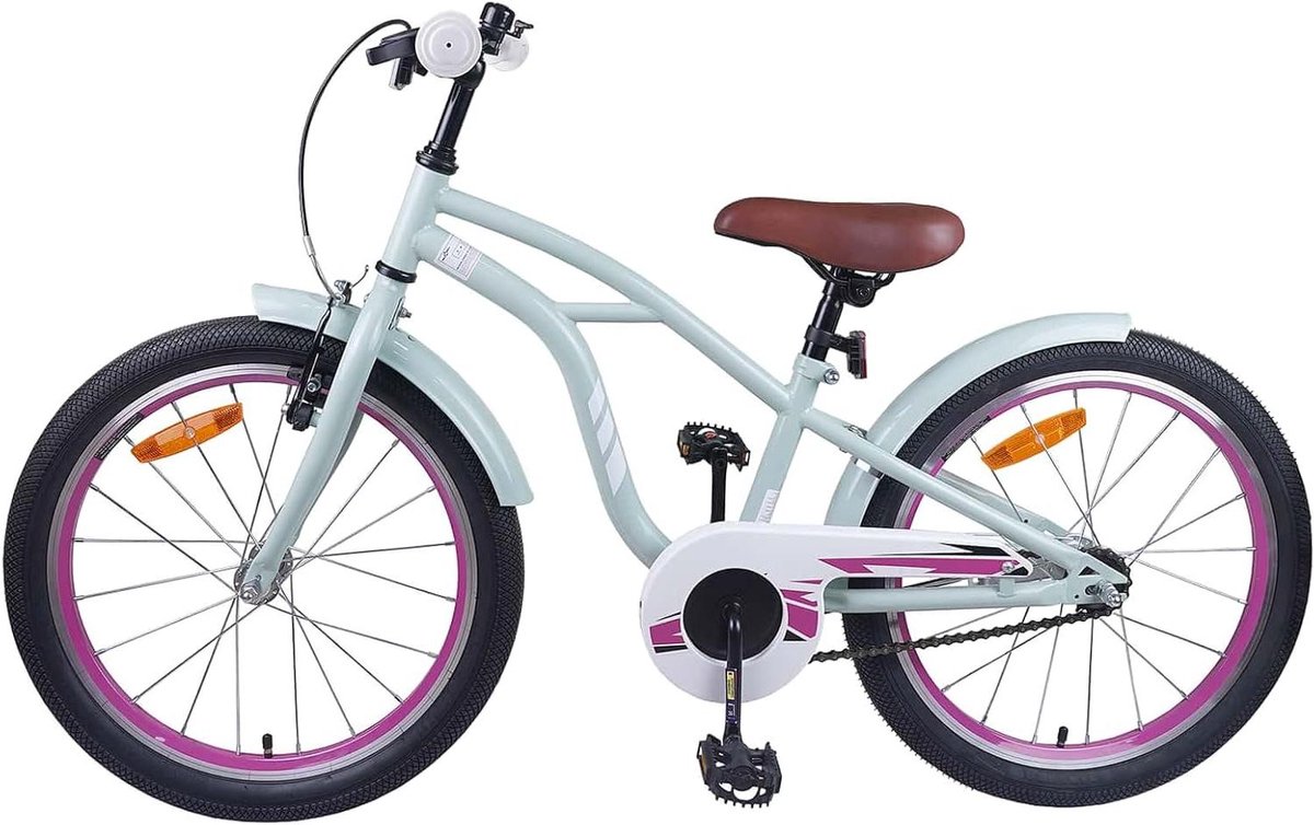 kinderfiets 18 inch jongensfiets meisjesfiets buiten spelen verstelbaar zadel stuur 18 inch lichtgroen