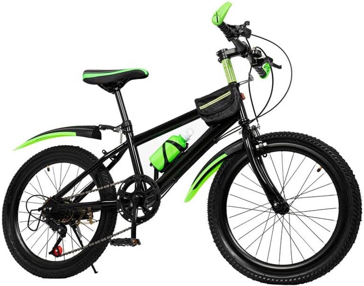 kinderfiets 20 inch jongens en meisjes met versnellingen en spatborden leeftijd 6 12 jaar