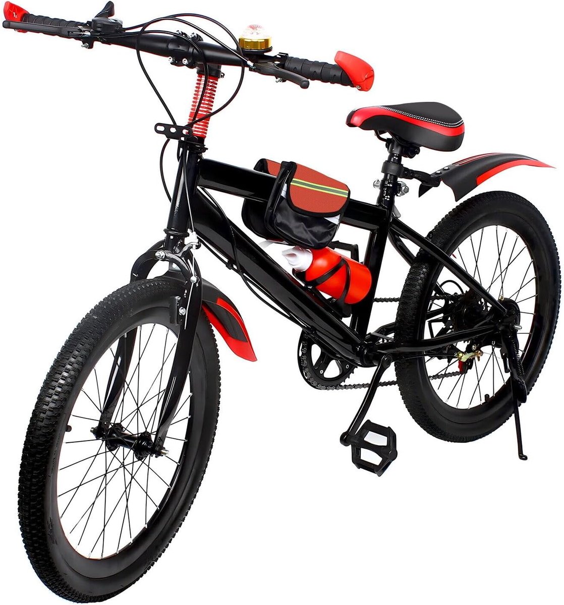 Kinderfiets 20 Inch Mountainbike 7 Versnellingen Jongensfiets Inclusief Bidon en Opbergtas Kinderfiets kopen online