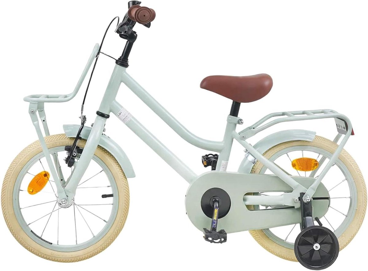 Kinderfiets - Avontuurlijke fiets - Buiten spelen - Stevig stalen frame - 16 inch - Lichtgroen Kinderfiets kopen online
