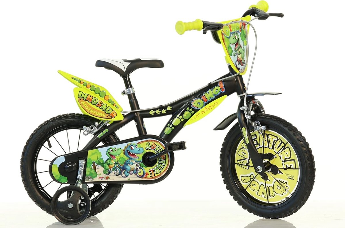 Kinderfiets Dinosaurus 14 inch Jongensfiets Met zijwieltjes Kinderfiets kopen online
