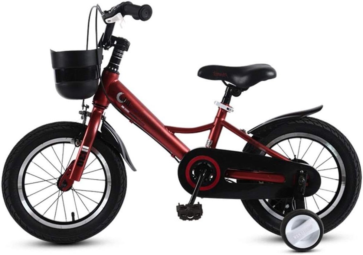 Kinderfiets - Jongens Meisjes Fiets - Veilig Leren Fietsen - Verdikt Koolstofstaal Frame - 18 Inch - Rood Kinderfiets kopen online