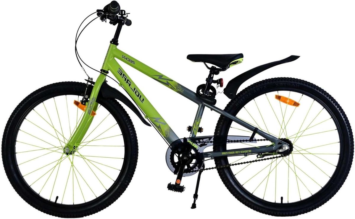 kinderfiets jongensfiets avontuurlijke ritten shimano nexus 3 versnellingen 24 inch groen