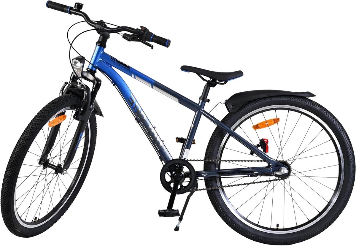 Kinderfiets - Jongensfiets Meisjesfiets - Avontuurlijke Ritten - Shimano 3 Versnellingen - 24 Inch - Blauwgrijs Kinderfiets kopen online