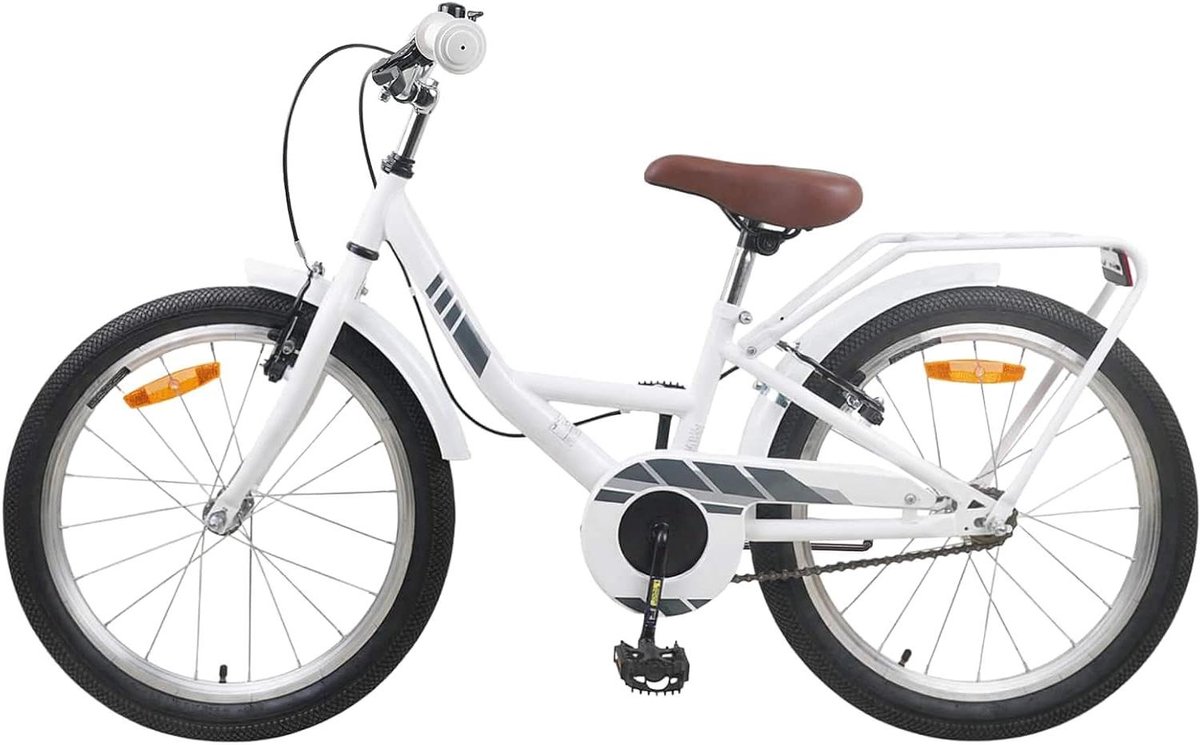Kinderfiets - Jongensfiets Meisjesfiets - Buiten Fietsen - Verstelbare Handvatten - 20 inch - Wit Kinderfiets kopen online