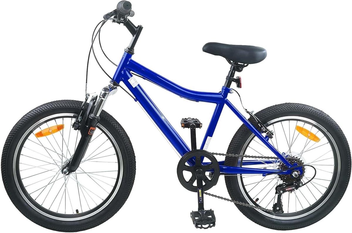 Kinderfiets - Jongensfiets Meisjesfiets - Buiten Spelen - Verstelbaar Stuur Zadel - 24 Inch - Donkerblauw Kinderfiets kopen online