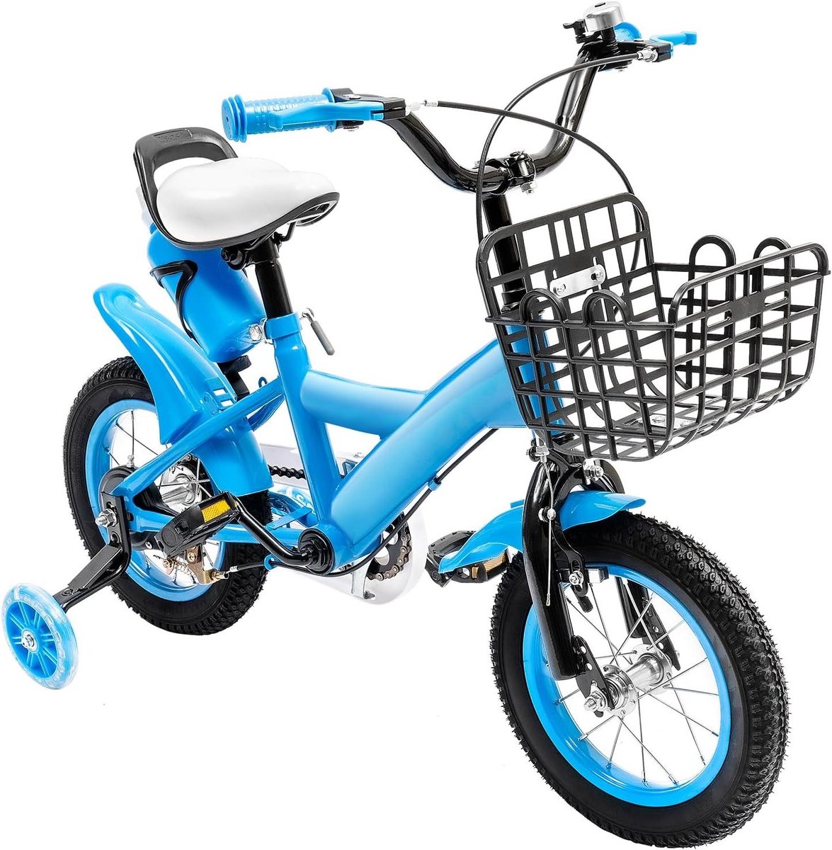 Kinderfiets - Jongensfiets Meisjesfiets - Buiten Spelen - Verstelbaar Zadel - 12 inch - Blauw Kinderfiets kopen online
