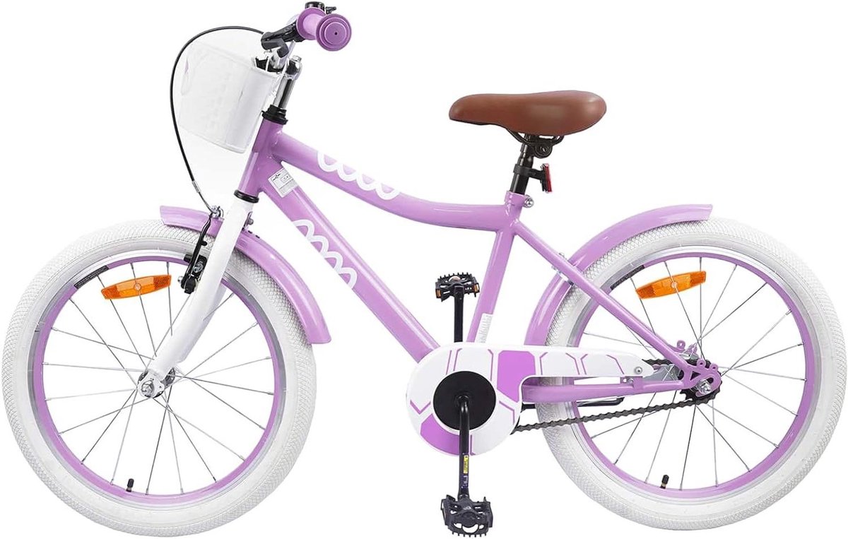 Kinderfiets - Jongensfiets Meisjesfiets - Veilig Fietsen - Verstelbaar Stuur Zadel - 20 inch - Paars Kinderfiets kopen online