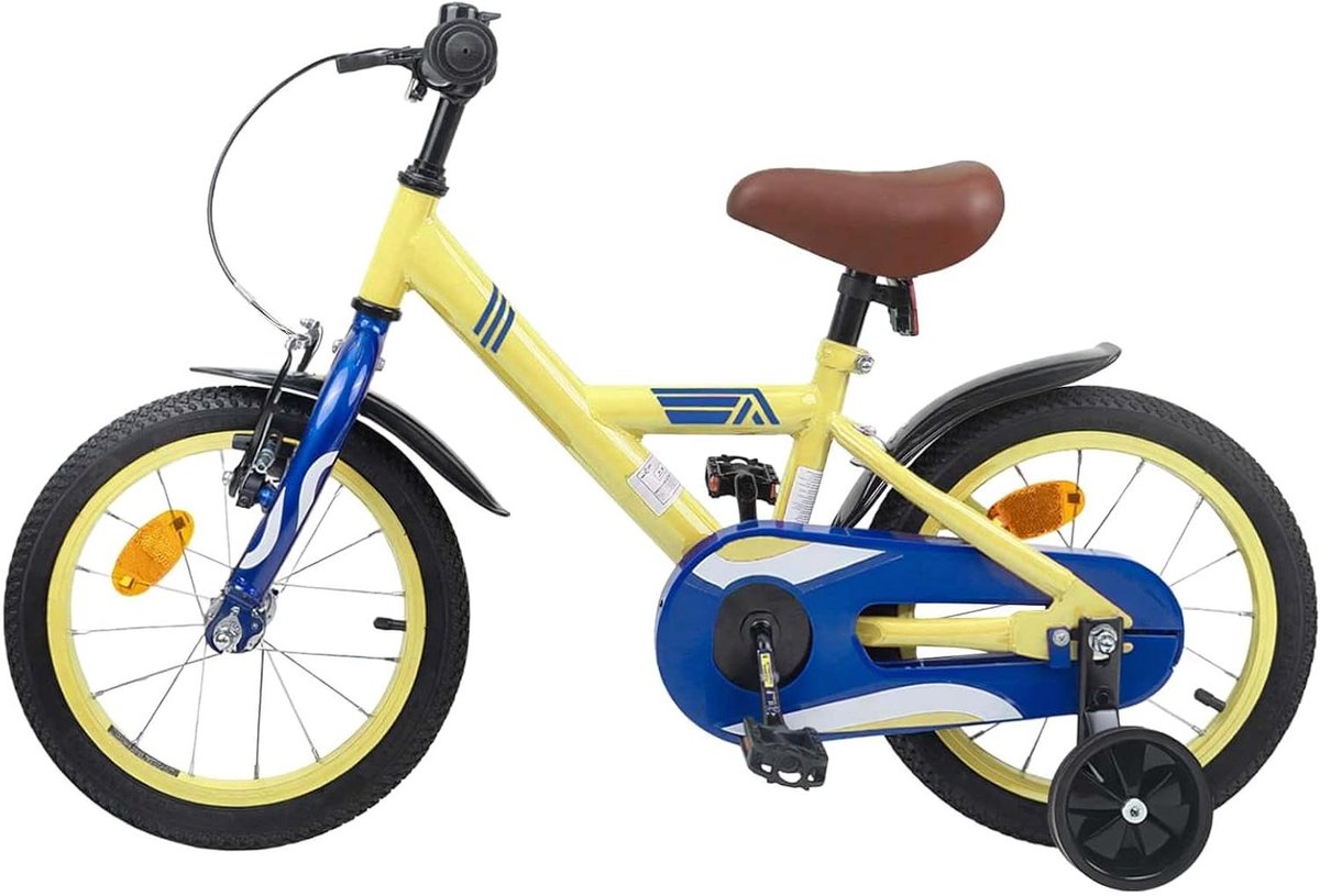 Kinderfiets - Klassieke Fiets - Buiten Spelen - Dubbele Remmen - 16 Inch - Geel Kinderfiets kopen online