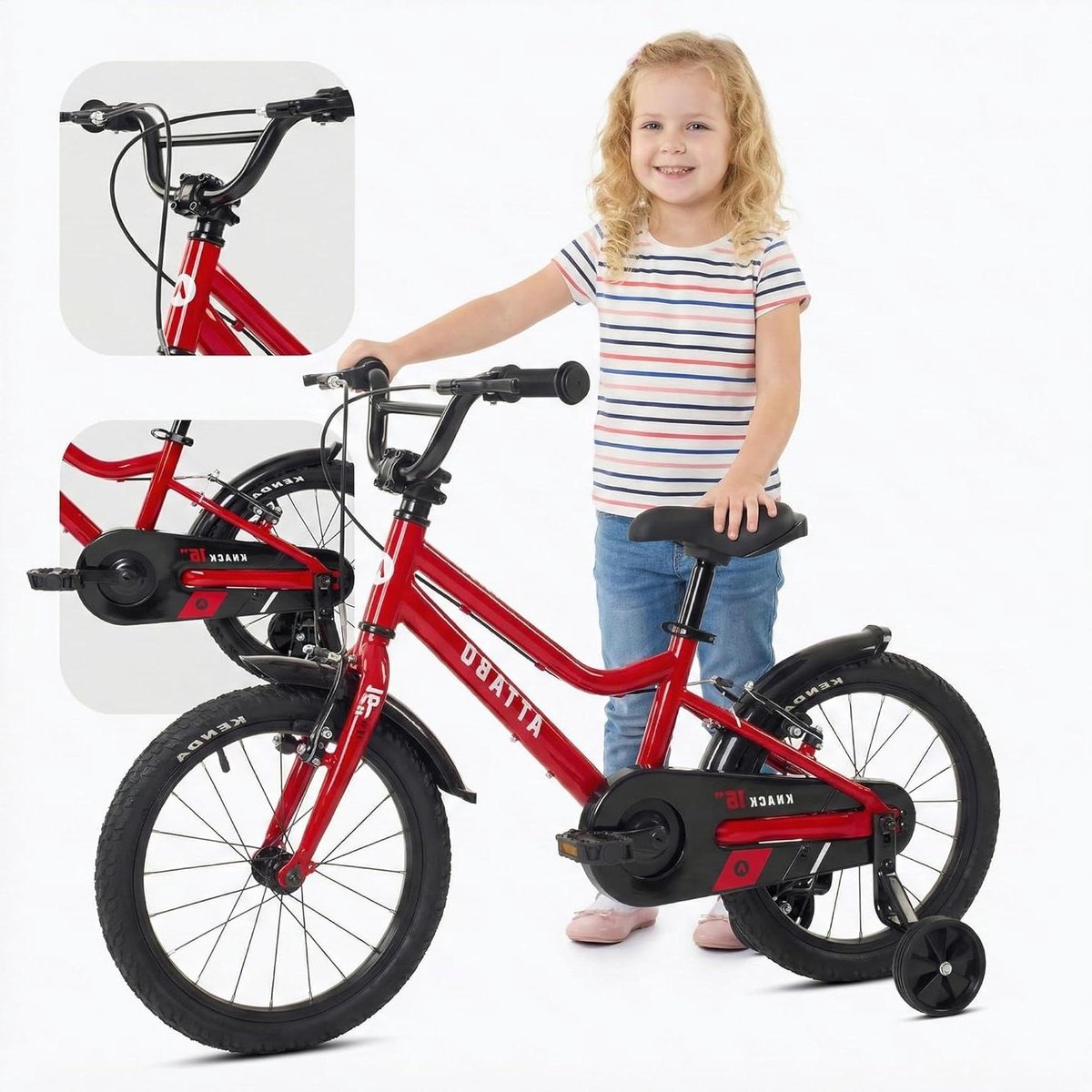 Kinderfiets - Loopfiets - Leren fietsen - Licht aluminium frame - 16 Inch - Rood Kinderfiets kopen online