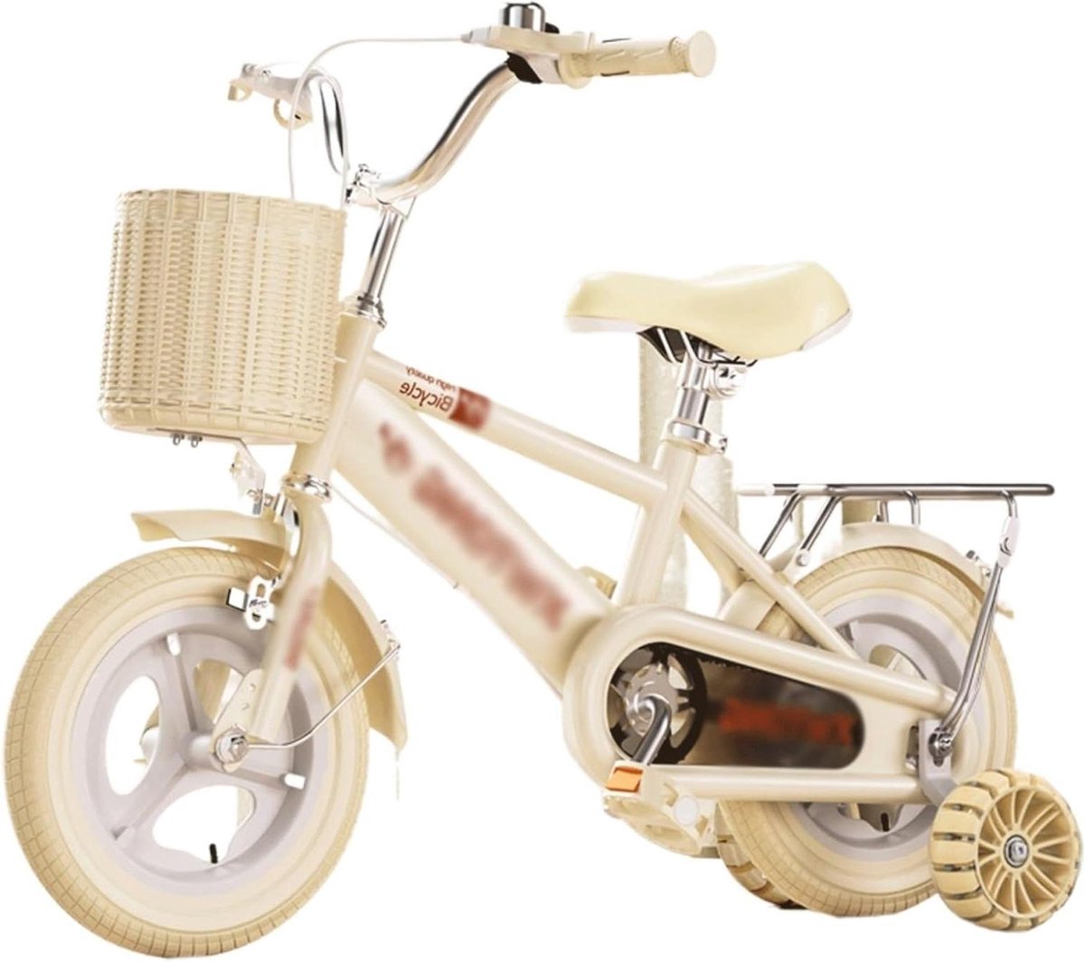 Kinderfiets - Loopfiets - Leren Fietsen - Met Zijwieltjes - 14 inch - Wit Kinderfiets kopen online