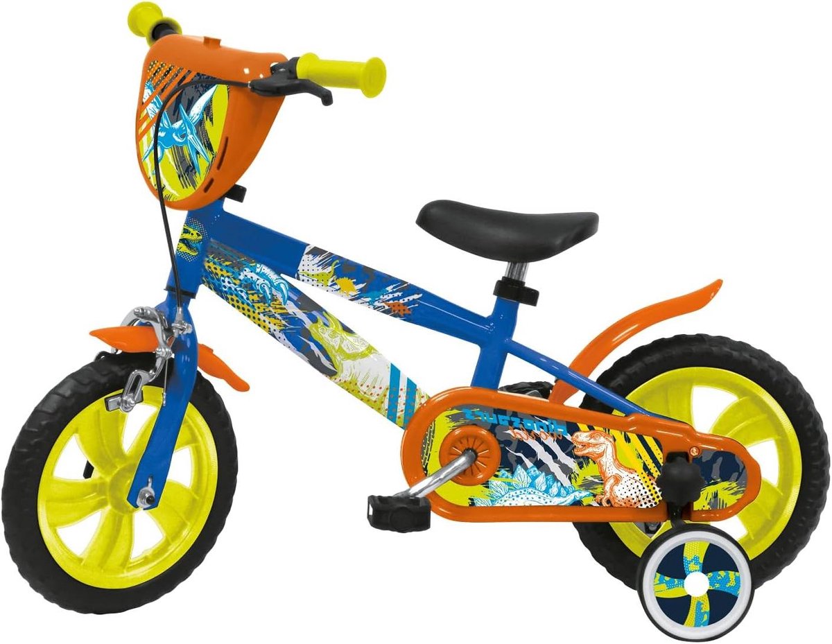 kinderfiets loopfiets leren fietsen robuust stalen frame 12 inch veelkleurig