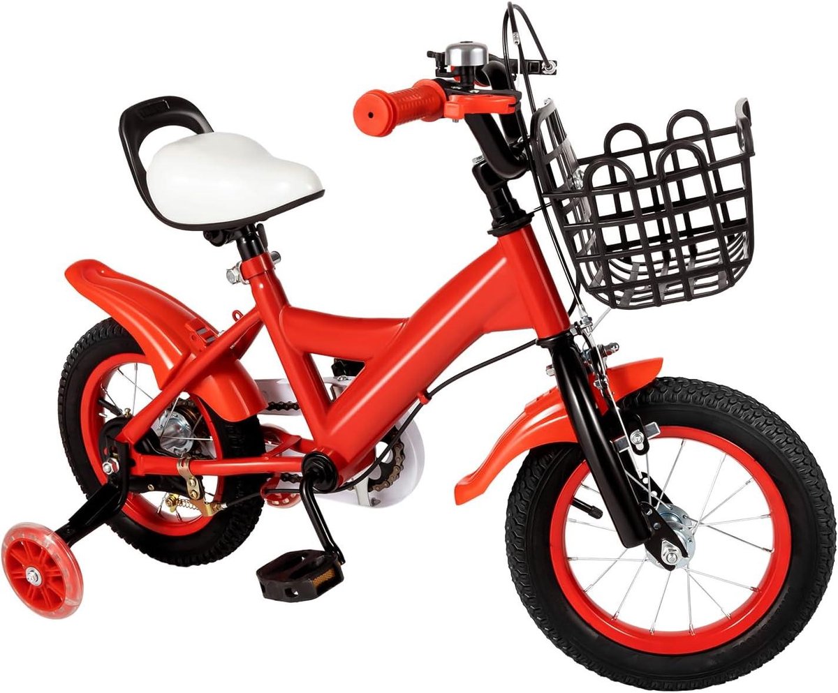 Kinderfiets - Loopfiets - Leren Fietsen - Verstelbaar Zadel - 12 inch - Rood Kinderfiets kopen online