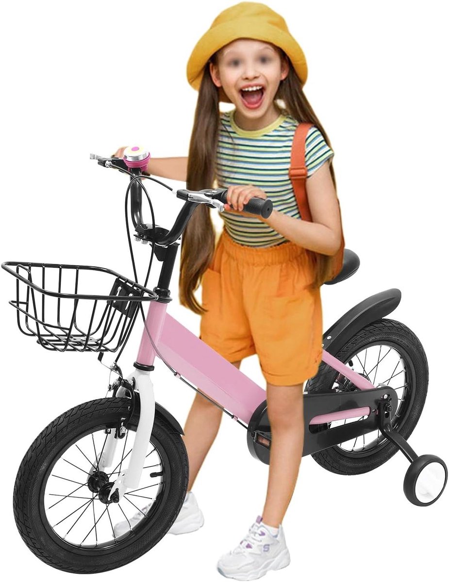 Kinderfiets - Loopfiets - Leren Fietsen - Verstelbare Zadelhoogte - 104x75 cm - Roze Kinderfiets kopen online