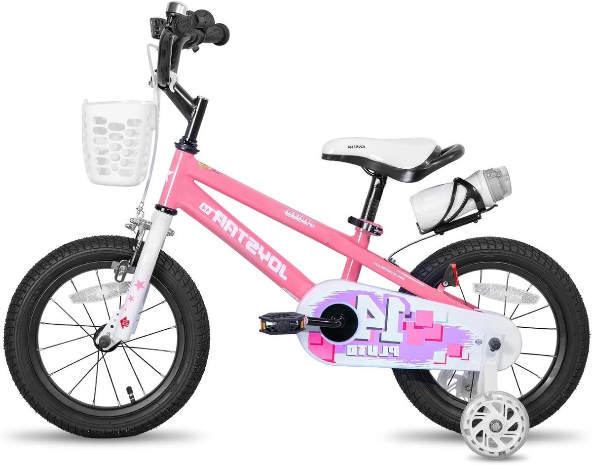 Kinderfiets - Loopfiets Meisjes - Leren Fietsen - Met Stabilisator en Mandje - 16 Inch - Roze Kinderfiets kopen online