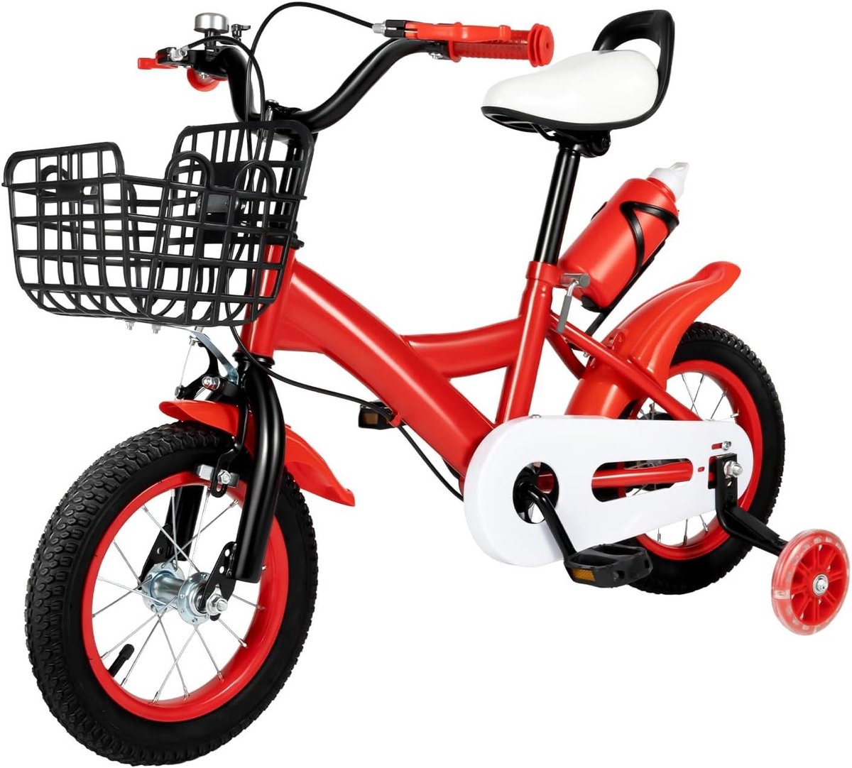 Kinderfiets - Loopfiets Peuter - Leren Fietsen - Dubbele Remmen - 12 inch - Rood Kinderfiets kopen online