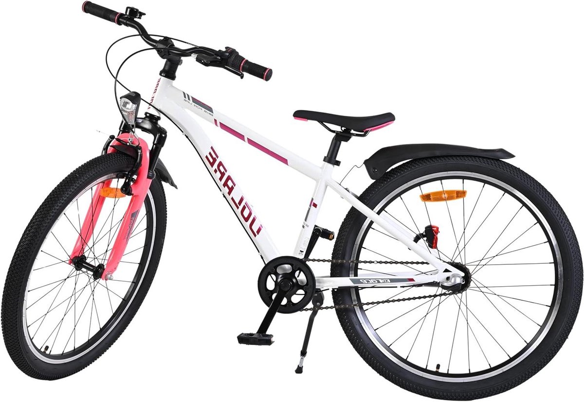 Kinderfiets - Meisjesfiets - Avontuurlijke ritten - Shimano 3 versnellingen - 24 inch - Wit roze Kinderfiets kopen online
