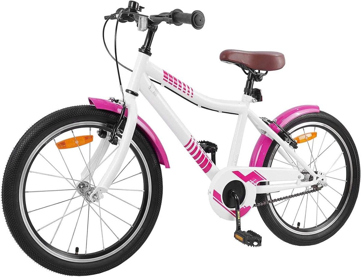 Kinderfiets - Meisjesfiets - Dagelijkse ritten - Verstelbaar frame - 24 inch - Roze Kinderfiets kopen online