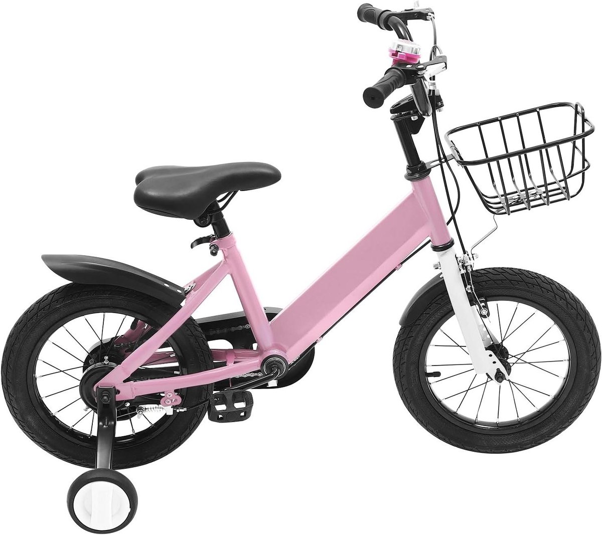 kinderfiets meisjesfiets kinderfiets leren fietsen inclusief zijwieltjes 14 inch roze