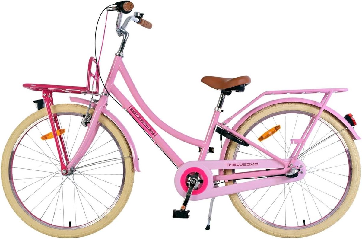 Kinderfiets - Meisjesfiets Schoolfiets - Naar School - Veilige Remmen - 24 Inch - Roze Kinderfiets kopen online