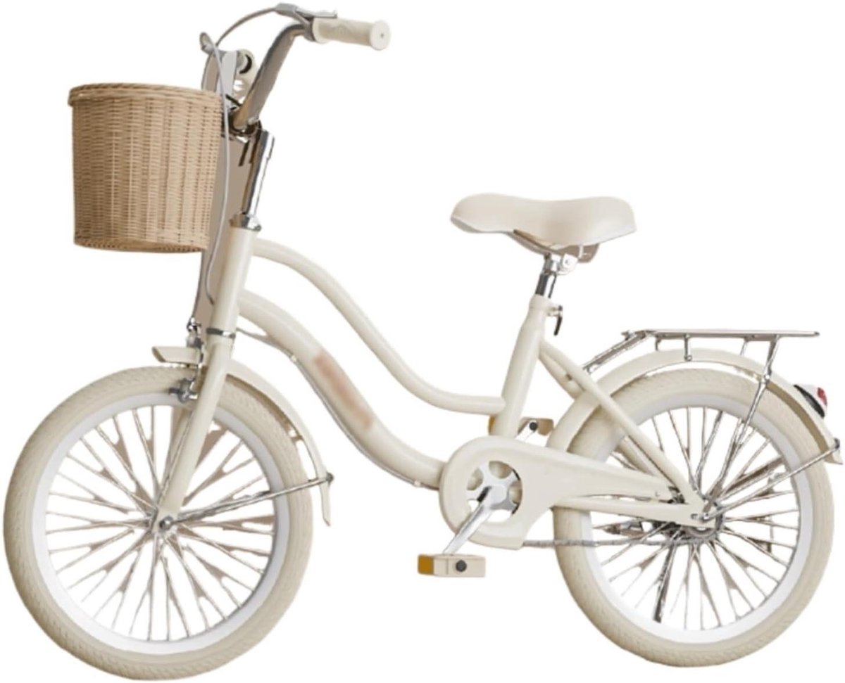 Kinderfiets - Rijspeelgoed - Buiten spelen - Verstelbaar stuur zadel - 16 inch - Beige Kinderfiets kopen online