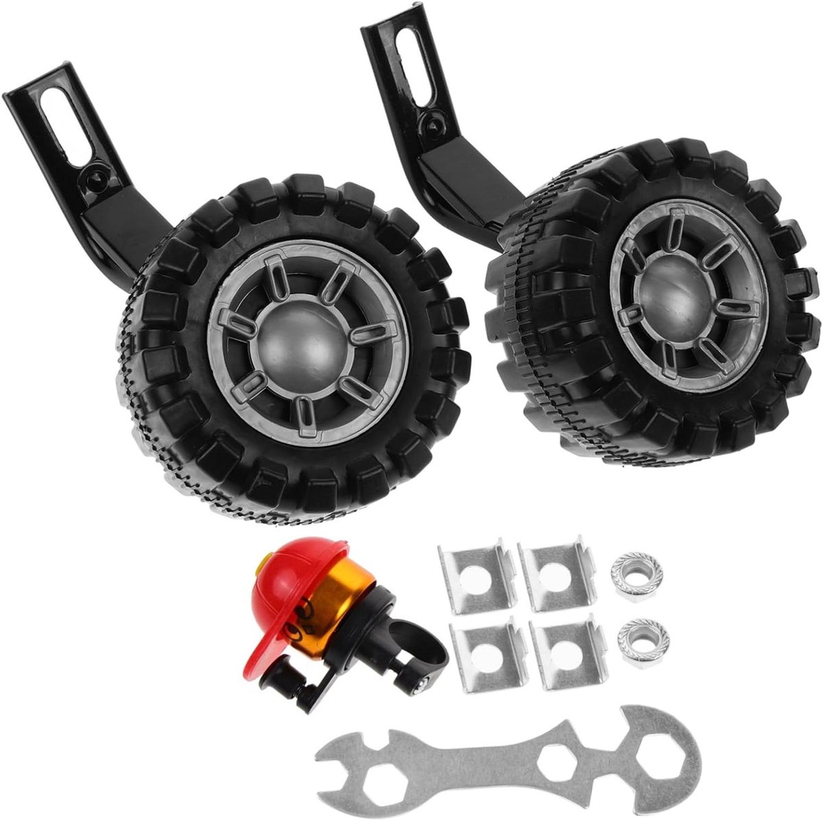 Kinderfiets Stabilisator Set - Zijwieltjes Fiets - Leren Fietsen - Verstelbaar - 16x13CM - Zwart Kinderfiets kopen online