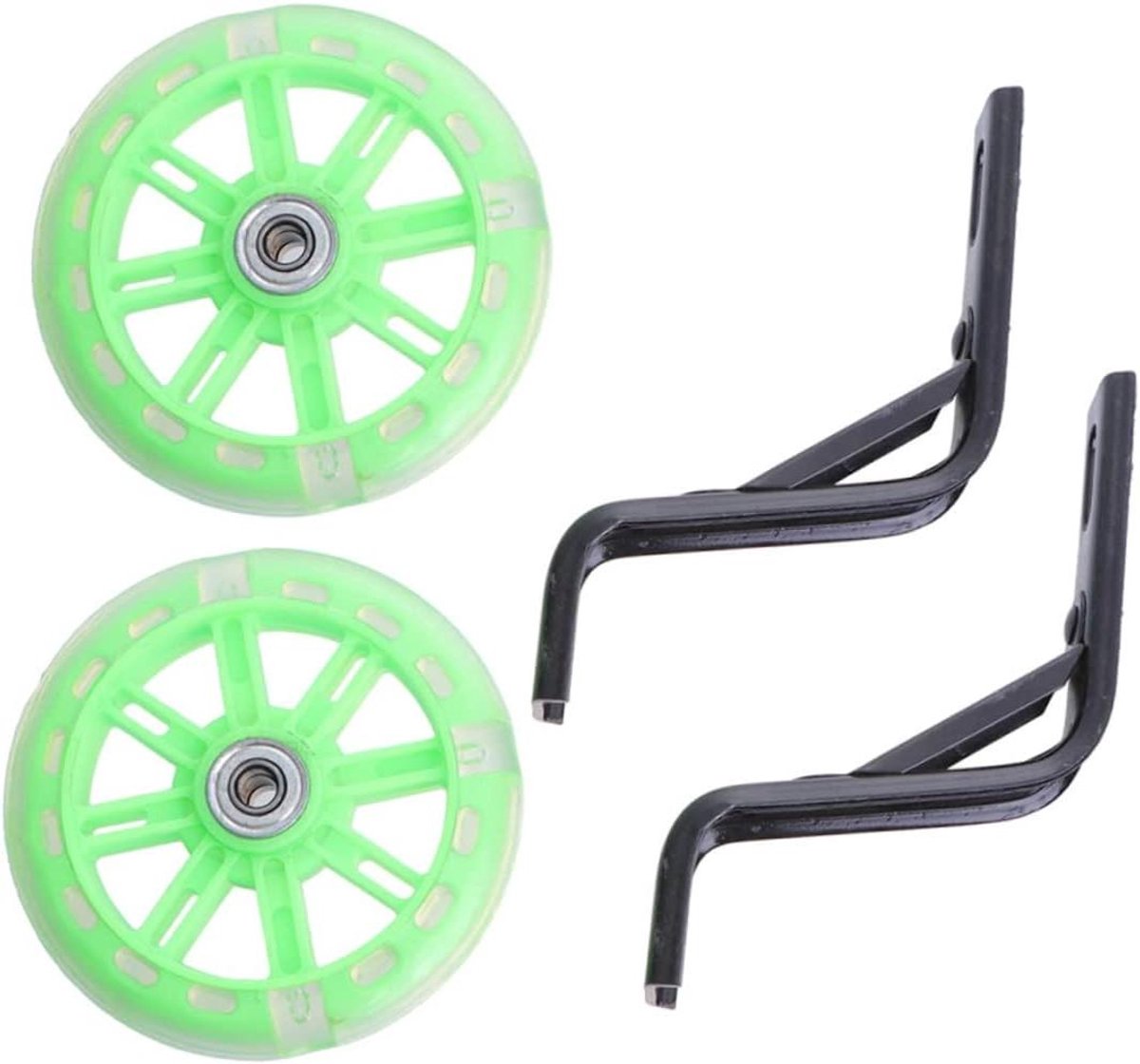 Kinderfiets Steunwielen - Zijwieltjes Balans - Fietsen Leren - Knipperend Licht - 12 Inch - Groen Kinderfiets kopen online